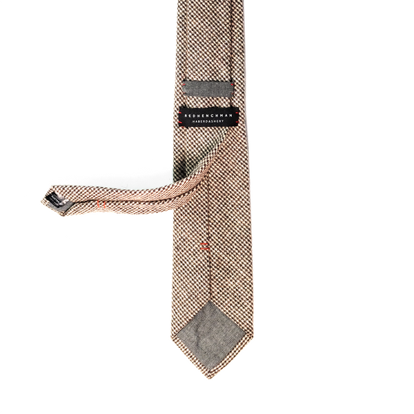Houndstooth Necktie - Brown