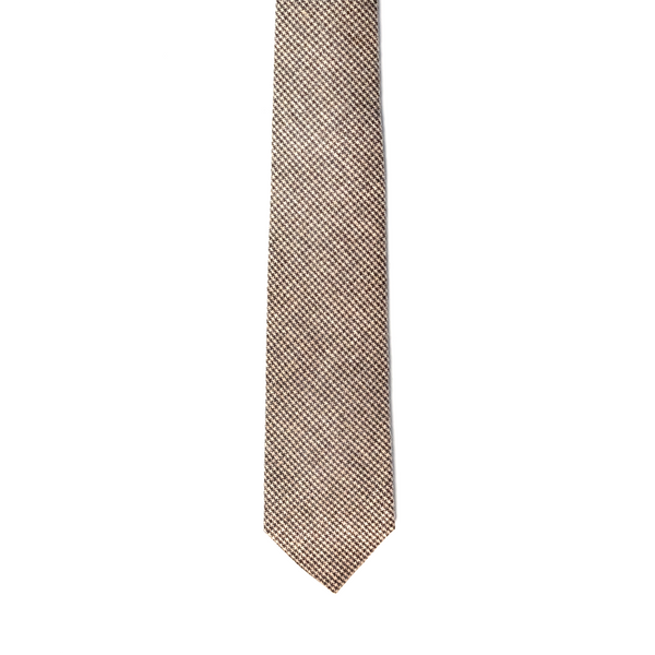 Houndstooth Necktie - Brown