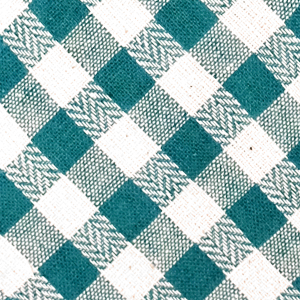 Checkered Cotton & Linen Mix Necktie - Green