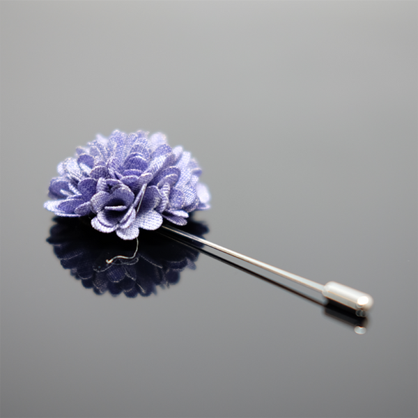 Lapel Pin Marigold Boutonniere - Lavender Purple