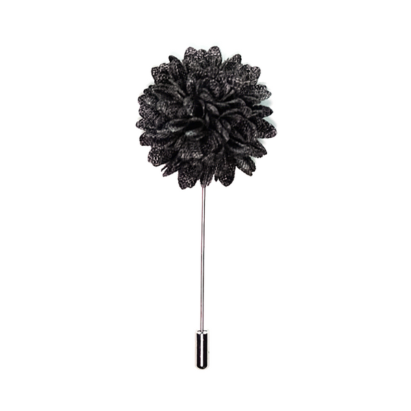 Lapel Pin Marigold Boutonniere - Pewter Grey