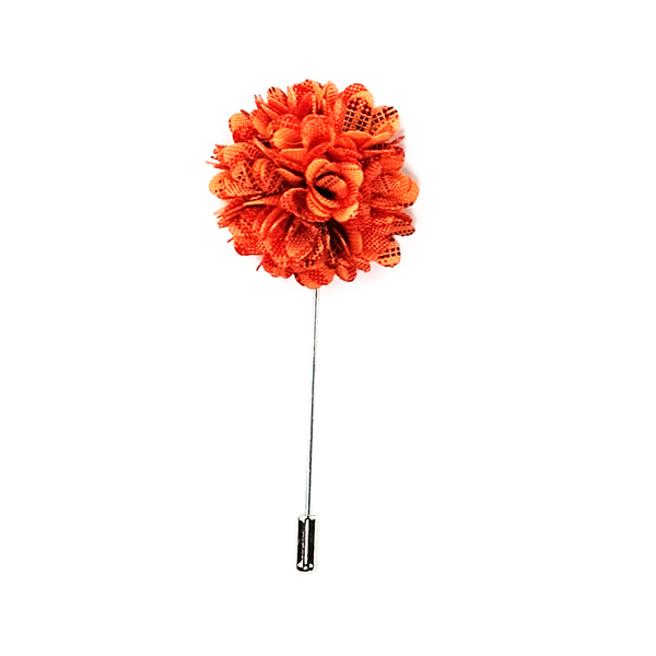 Lapel Pin Marigold Boutonniere - Apricot Orange