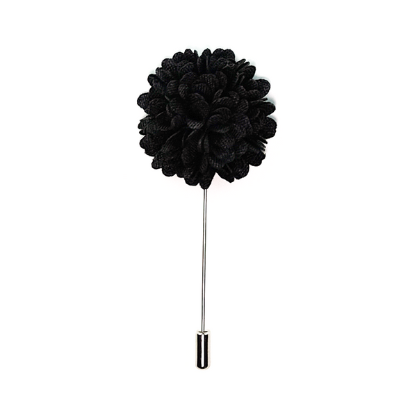 Lapel Pin Marigold Boutonniere - Raven Black