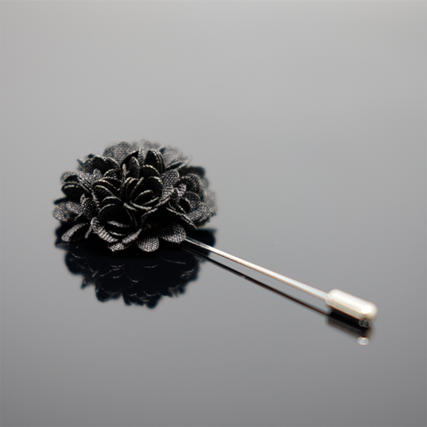 Lapel Pin Marigold Boutonniere - Raven Black