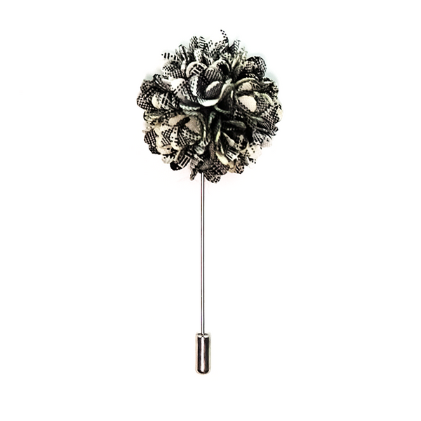 Lapel Pin Marigold Boutonniere - Oyster White