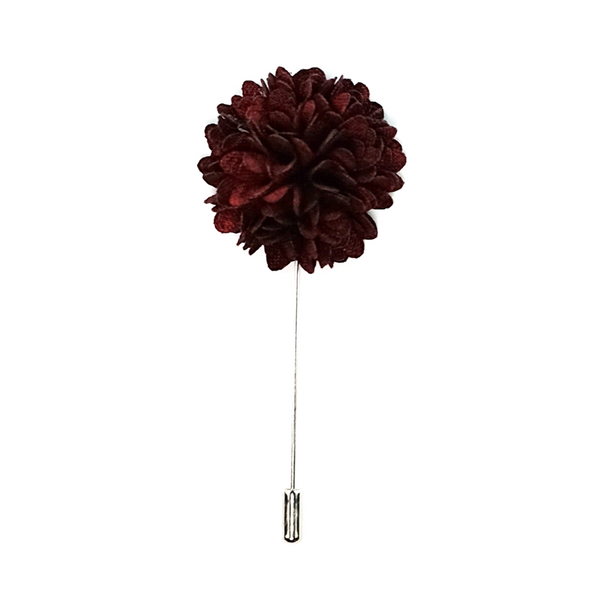 Lapel Pin Marigold Boutonniere - Ruby Red