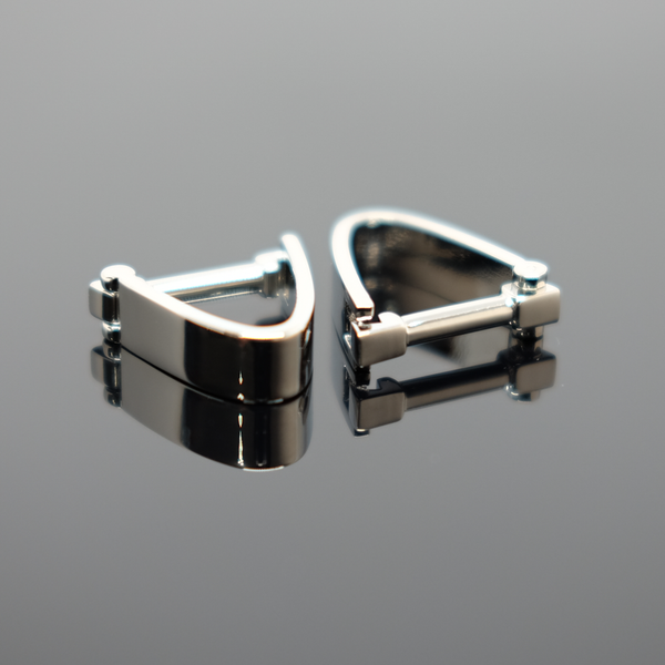 Wrap Around Cufflink - Polished Silver