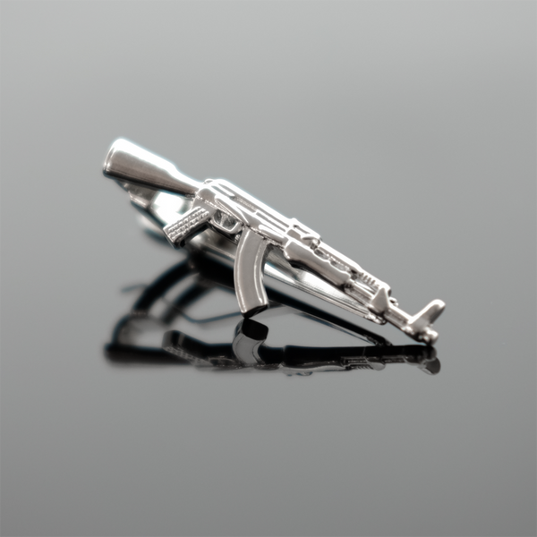 Tie Bar Rifle Style - Polished Silver