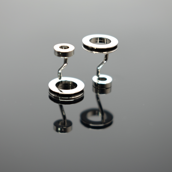 Enamel Ring Cufflink - Polished Black