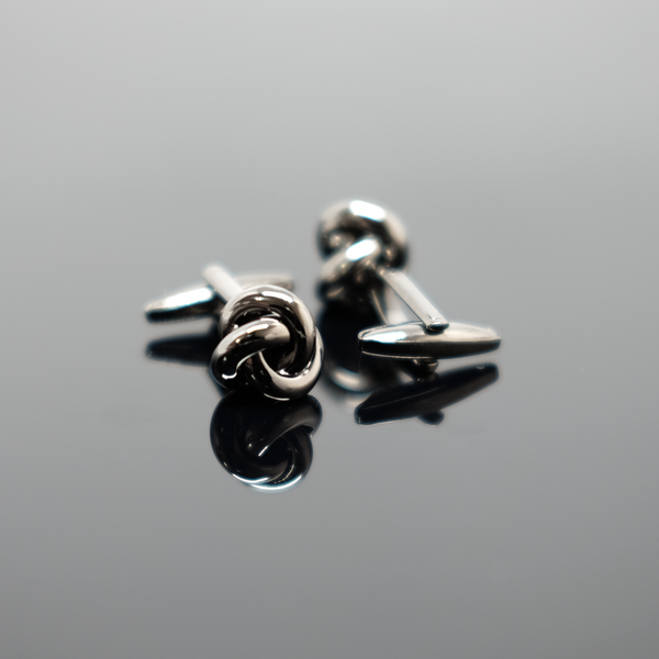 Knotted Cufflink - Polished Black