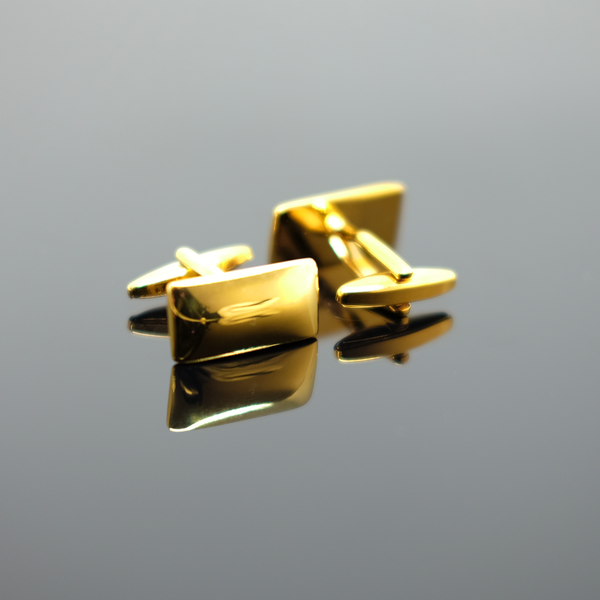 Rectangular Cufflink - Polished Gold