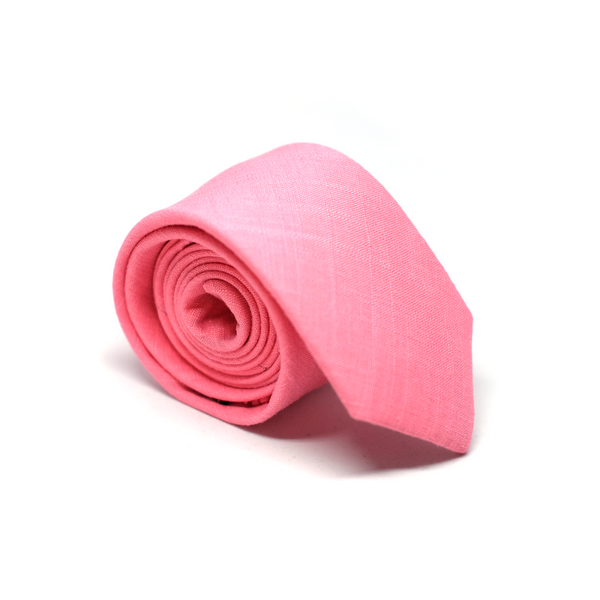 Linen Necktie - Hot Pink