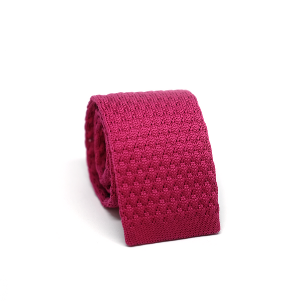 Chesterfield Knitted Necktie - Cranberry Red