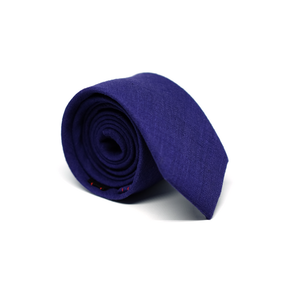 Linen Necktie - Indigo Purple
